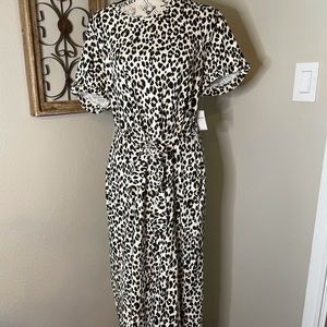 NWT Cheetah Print Midi Dress XL